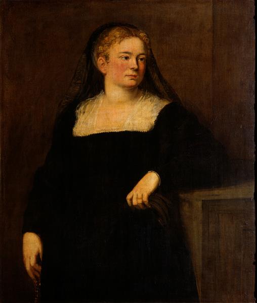 A Woman ca. 1550-5 by Tintoretto  1518-1594  Staatliche Kunstsammlungen Dresden Gal Nr 265A